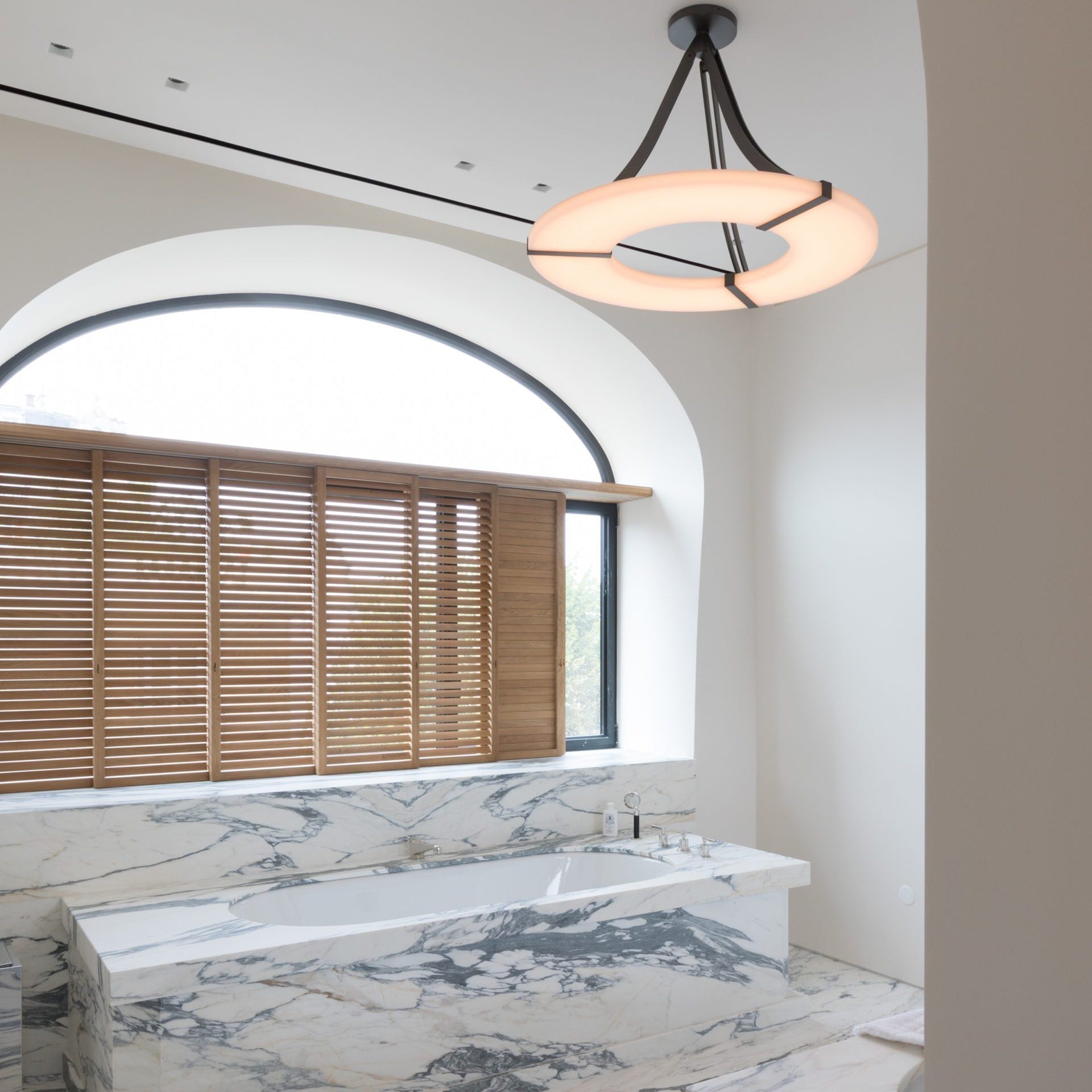 Althea Alabaster Ring Pendant Light Chandelier - Letslighting
