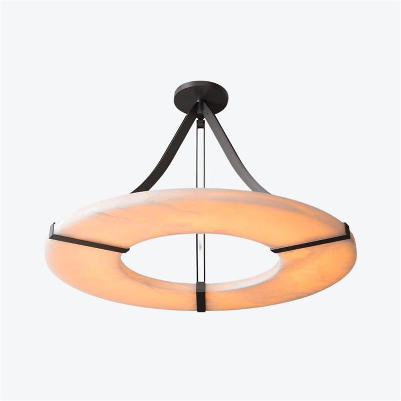 Althea Alabaster Ring Pendant Light Chandelier - Letslighting