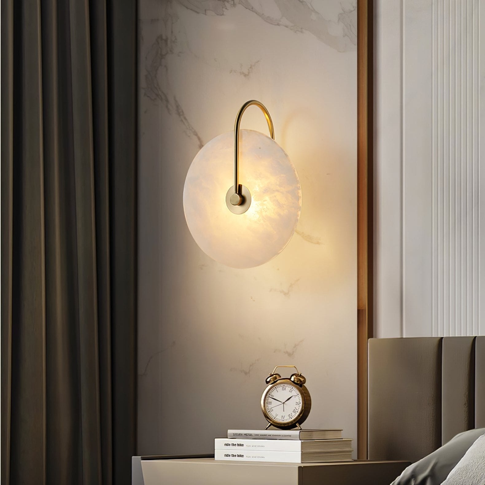 Elaris Alabaster Globe Wall Lamp - Blowlighting