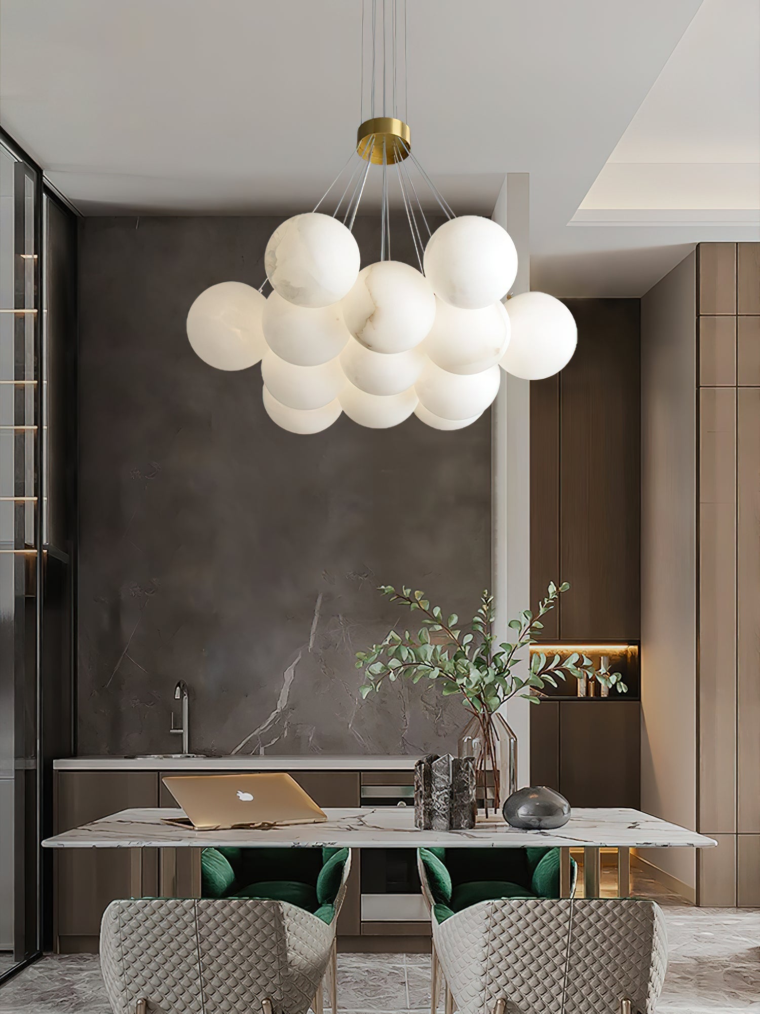 Norduvyd Individual Creativity Lunar Metal Chandelier - Lamp Copper