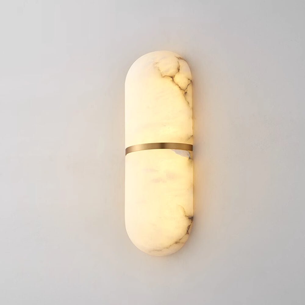 Vitheion Minimalist Alabaster Wall Light - Letslighting