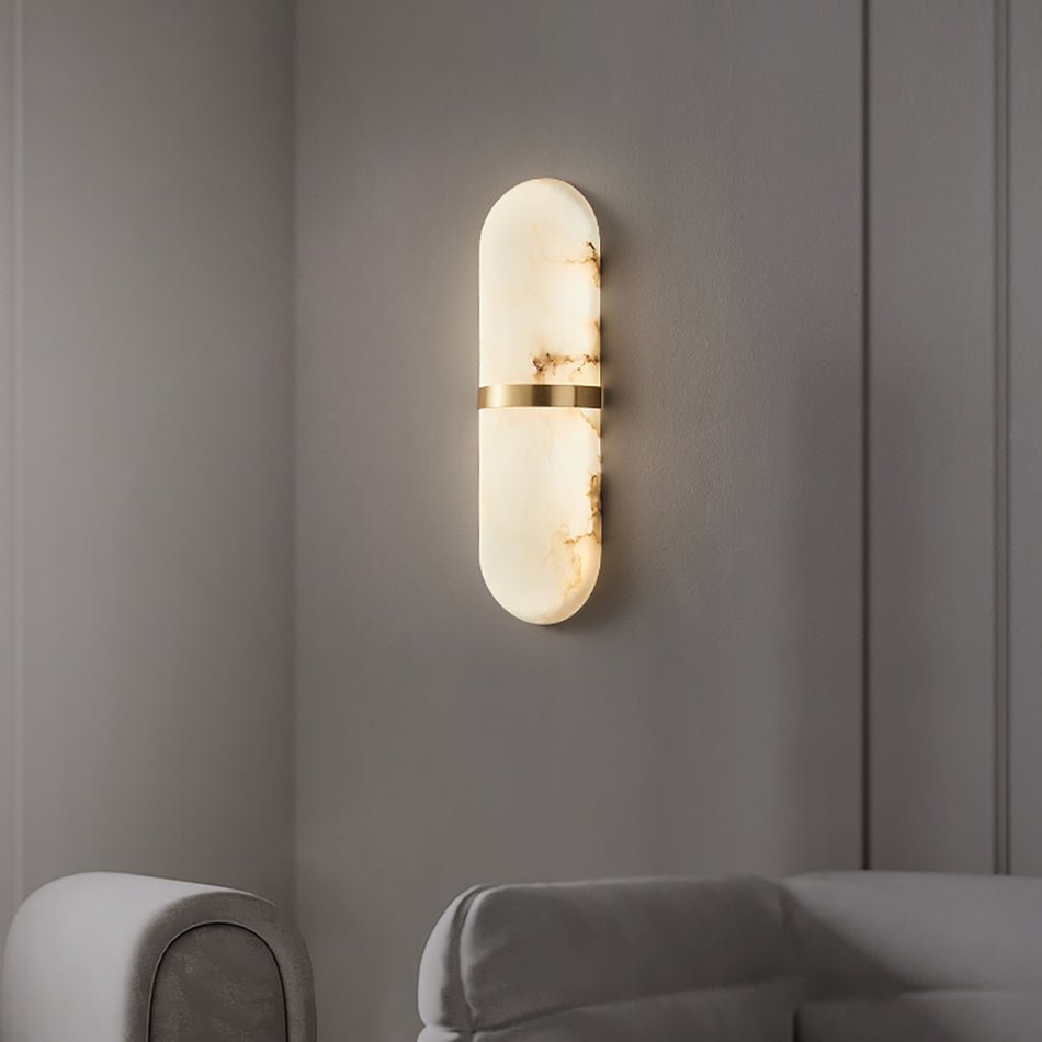 Vitheion Minimalist Alabaster Wall Light - Letslighting