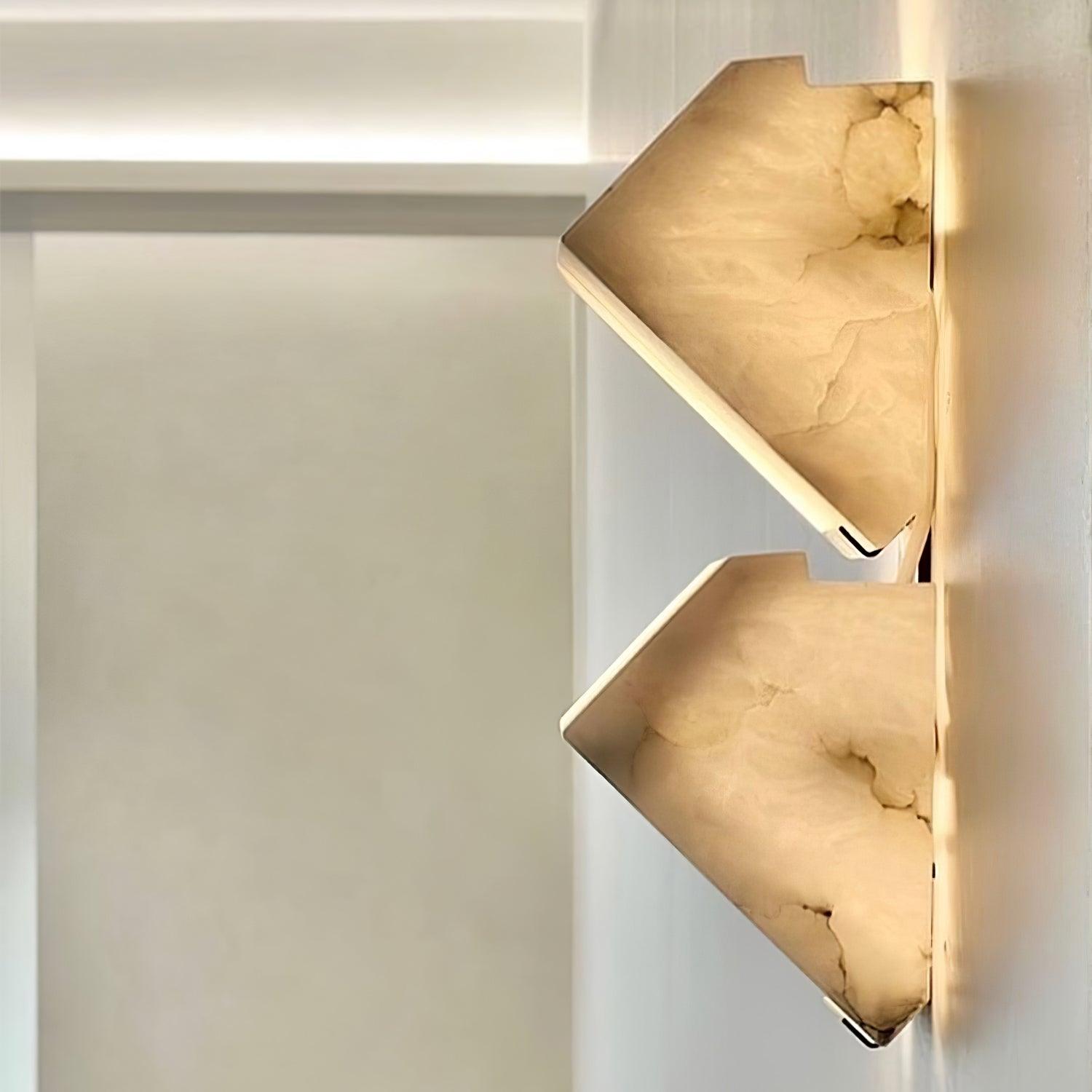 Qvistuvyn Staircase Metal Alabaster Wall Lamp - Lamp Copper