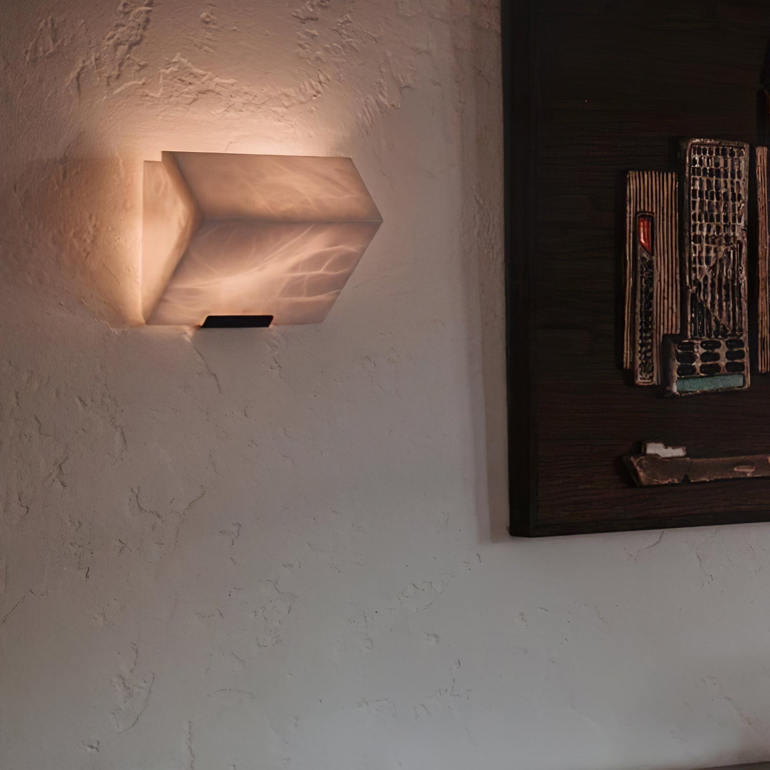 Qvistuvyn Staircase Metal Alabaster Wall Lamp - Lamp Copper