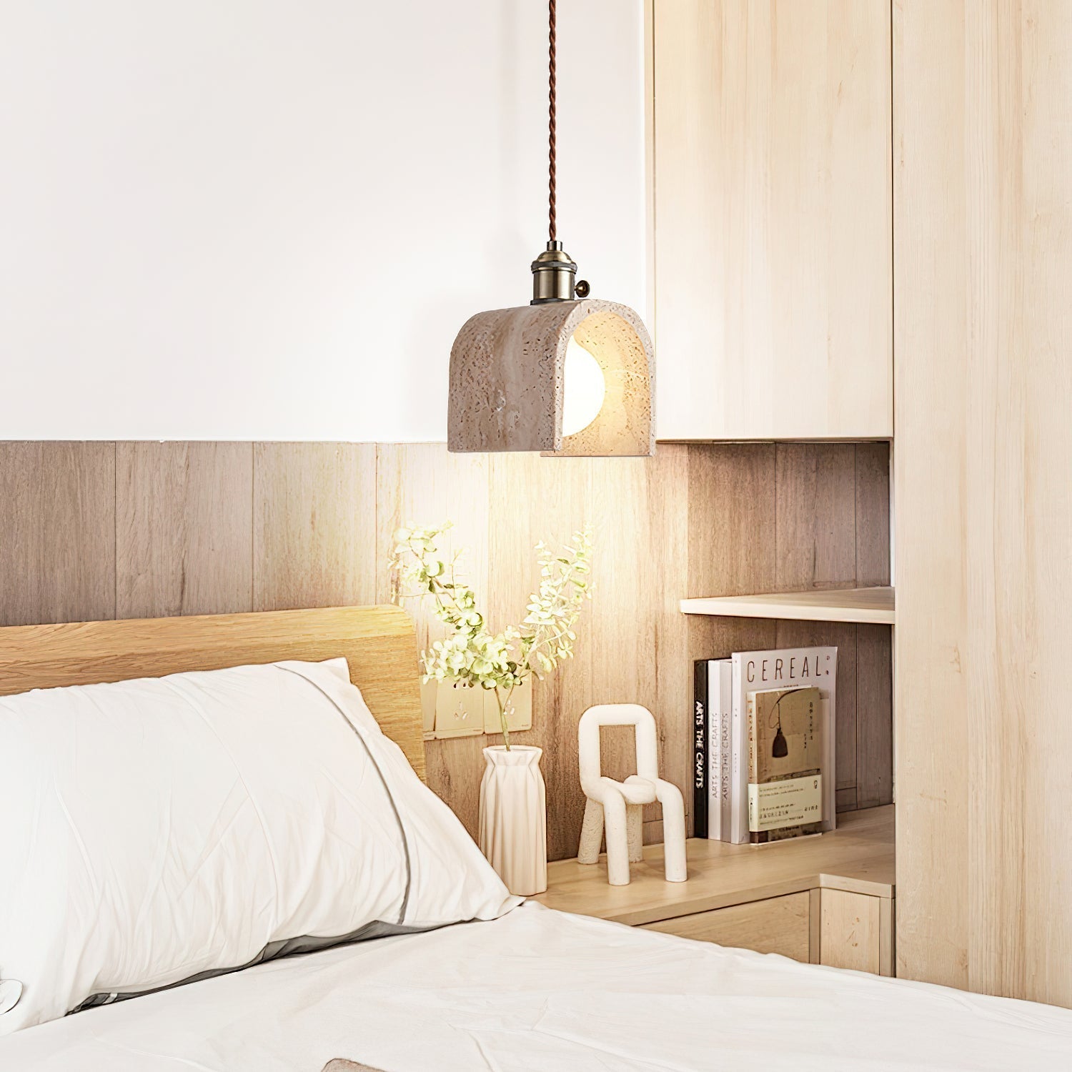 Lysorel Travertine Pendant Light - Blowlighting