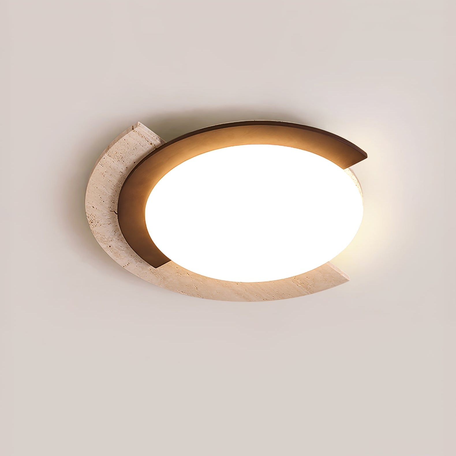 Alaric Moderne Acrylique Travertin Plafonnier Lampe