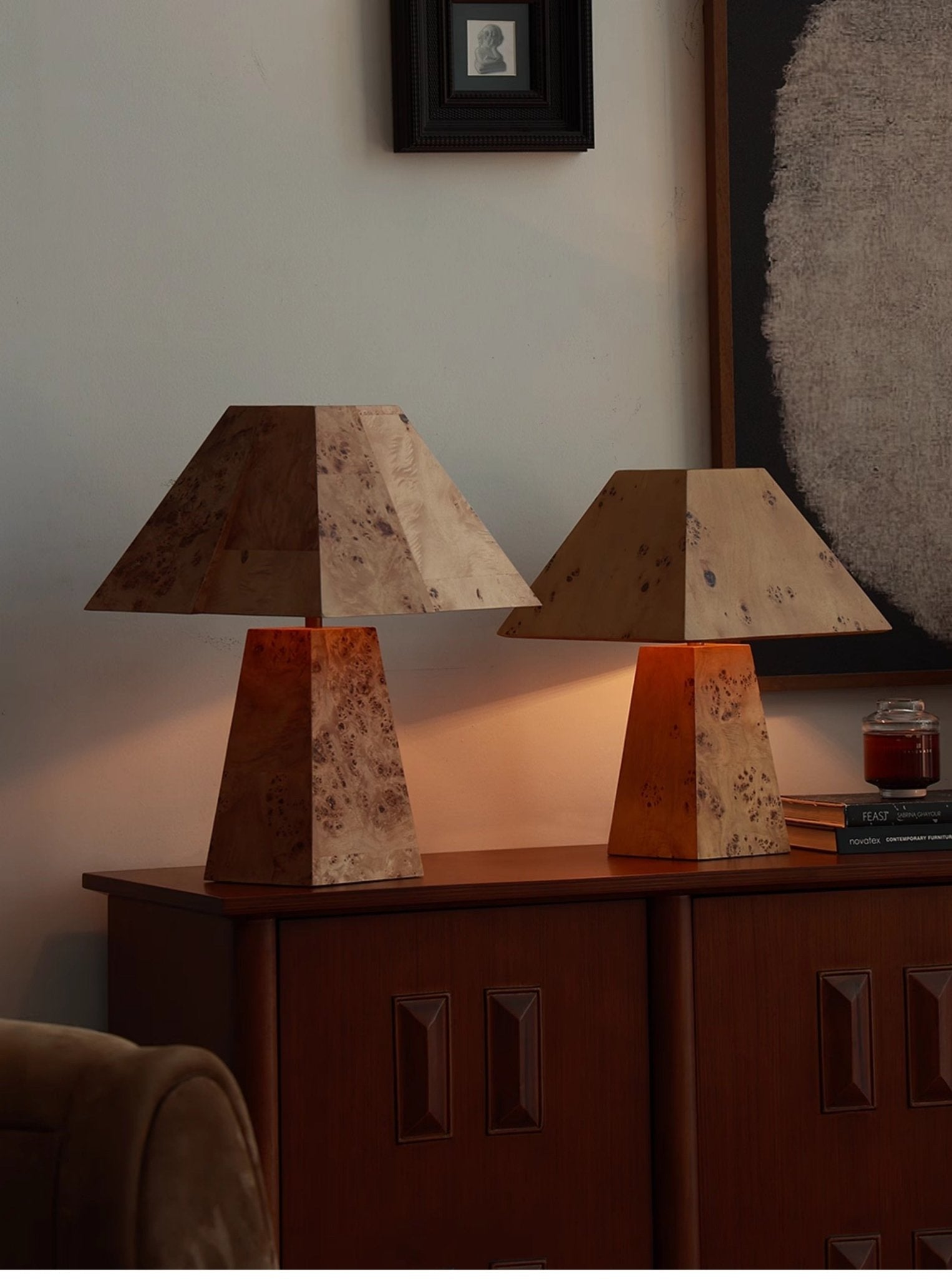 Alder Lampe de Table Élégante Minimaliste en Bois