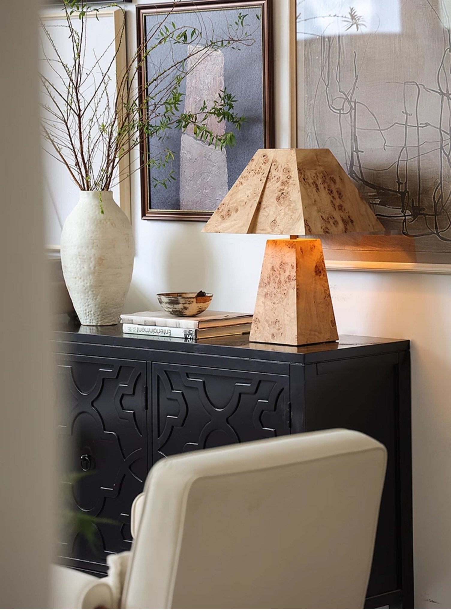 Alder Lampe de Table Élégante Minimaliste en Bois