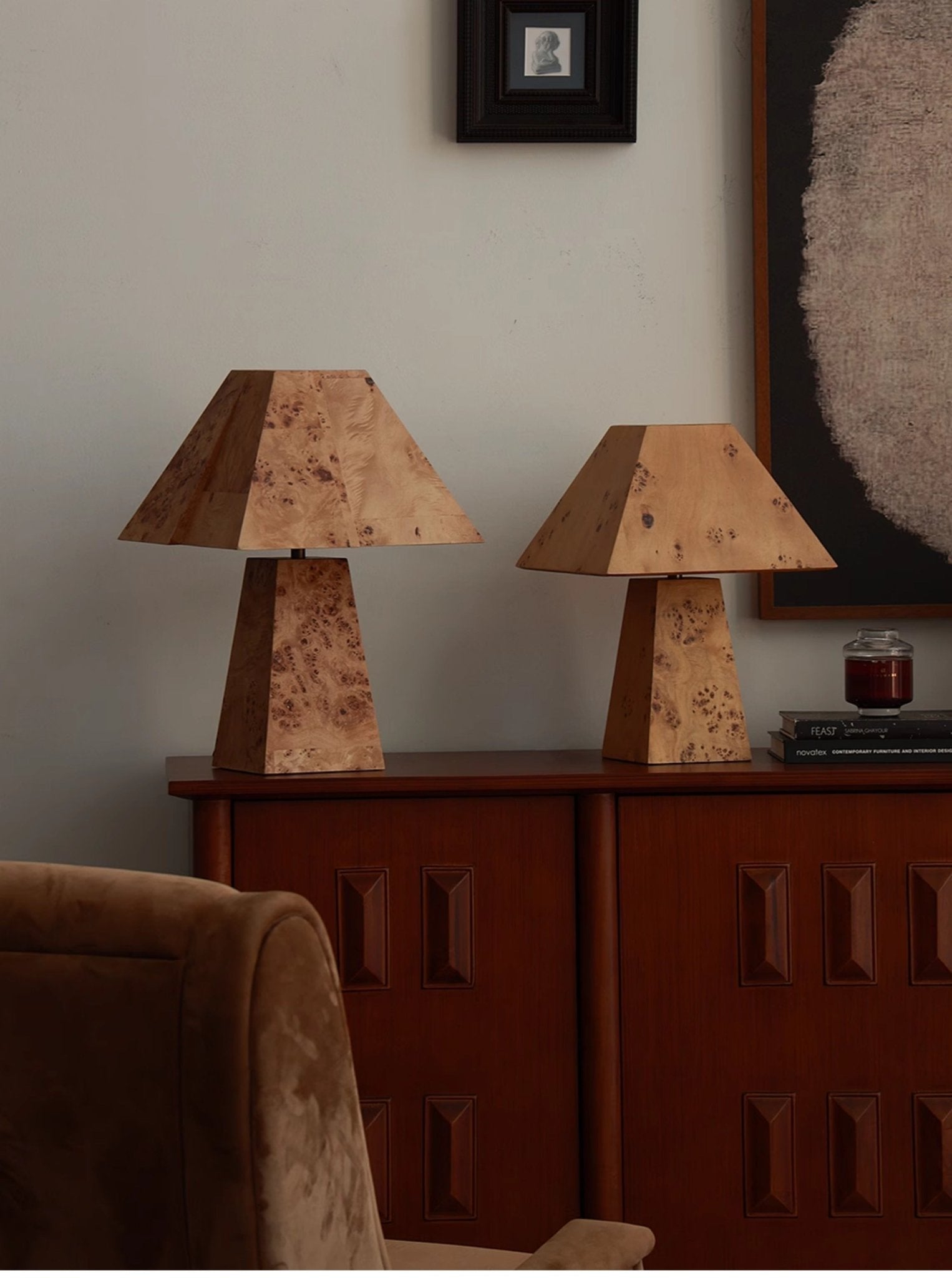 Alder Lampe de Table Élégante Minimaliste en Bois