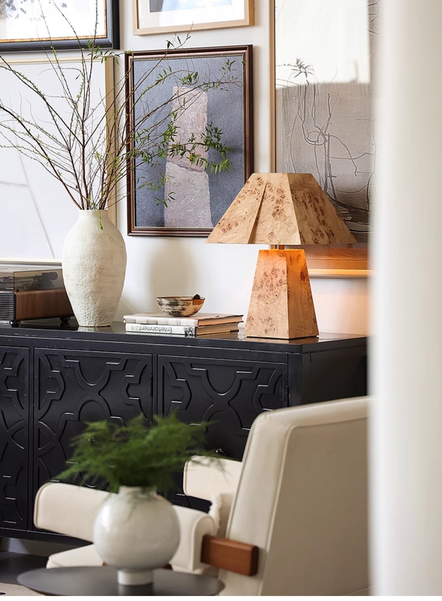 Alder Lampe de Table Élégante Minimaliste en Bois