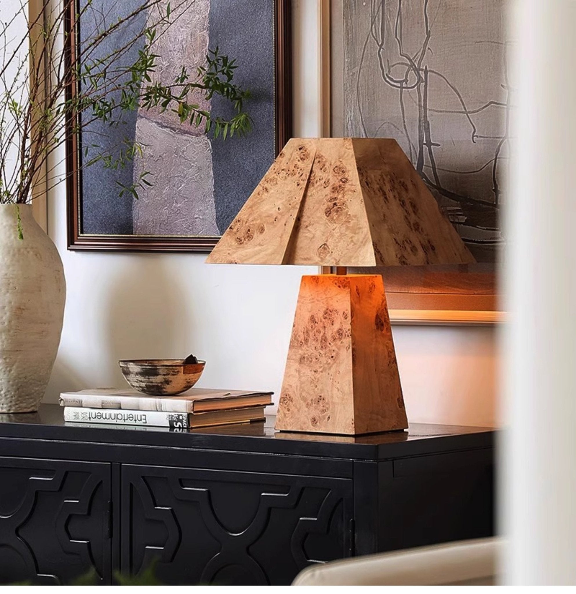 Alder Lampe de Table Élégante Minimaliste en Bois