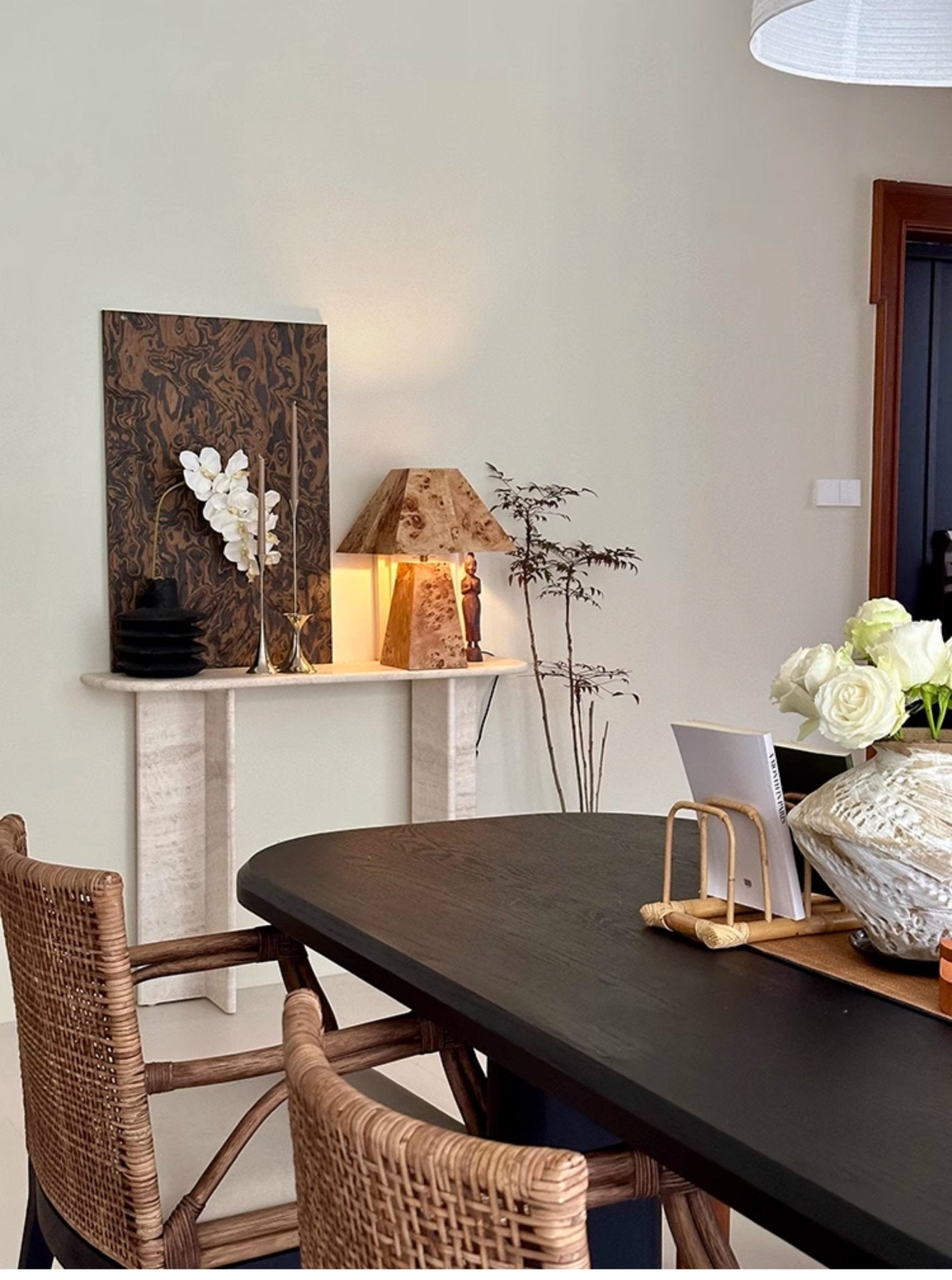 Alder Lampe de Table Élégante Minimaliste en Bois