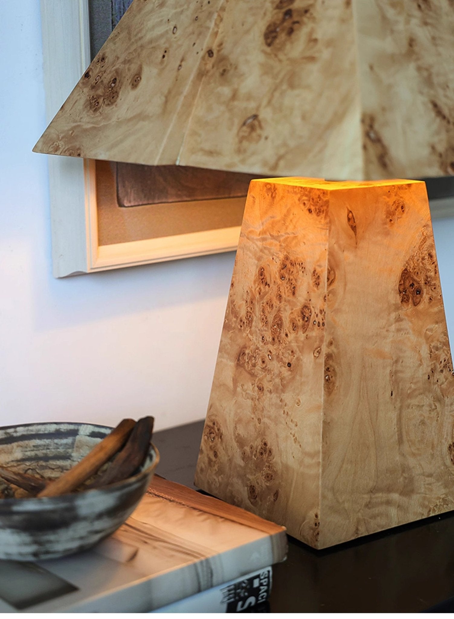 Alder Lampe de Table Élégante Minimaliste en Bois