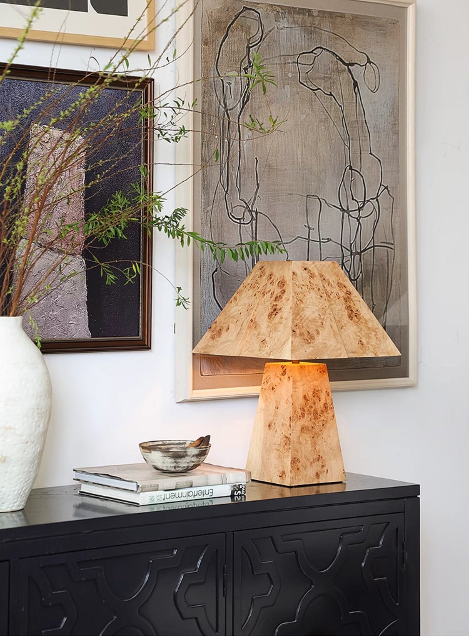 Alder Lampe de Table Élégante Minimaliste en Bois