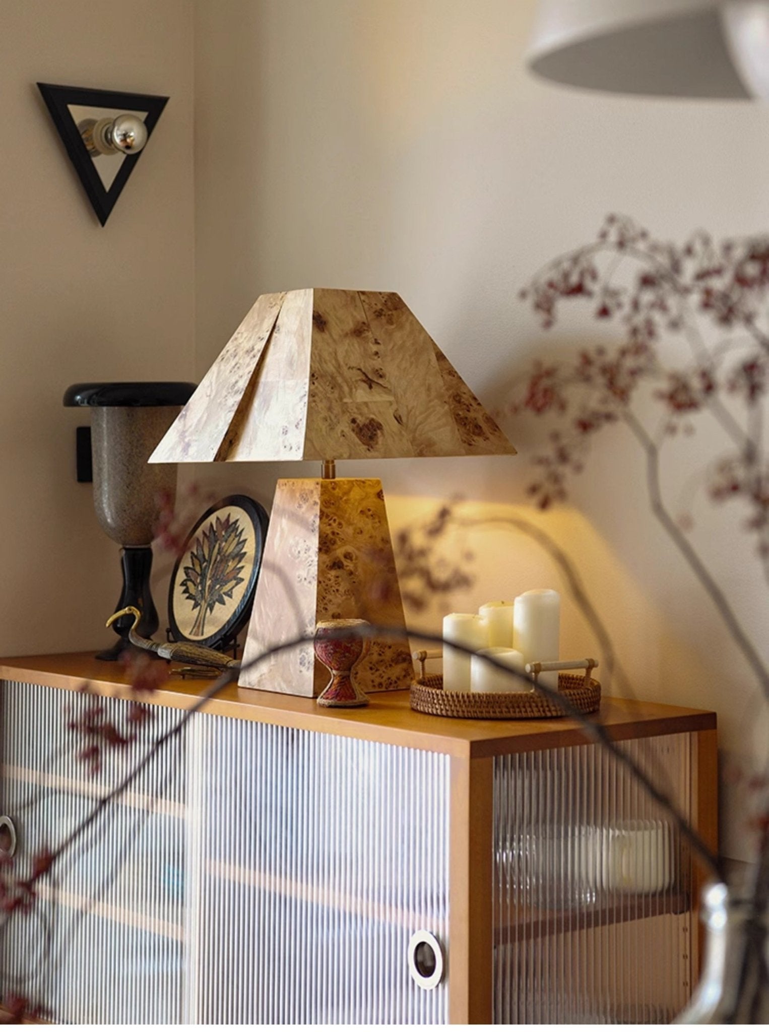 Alder Lampe de Table Élégante Minimaliste en Bois