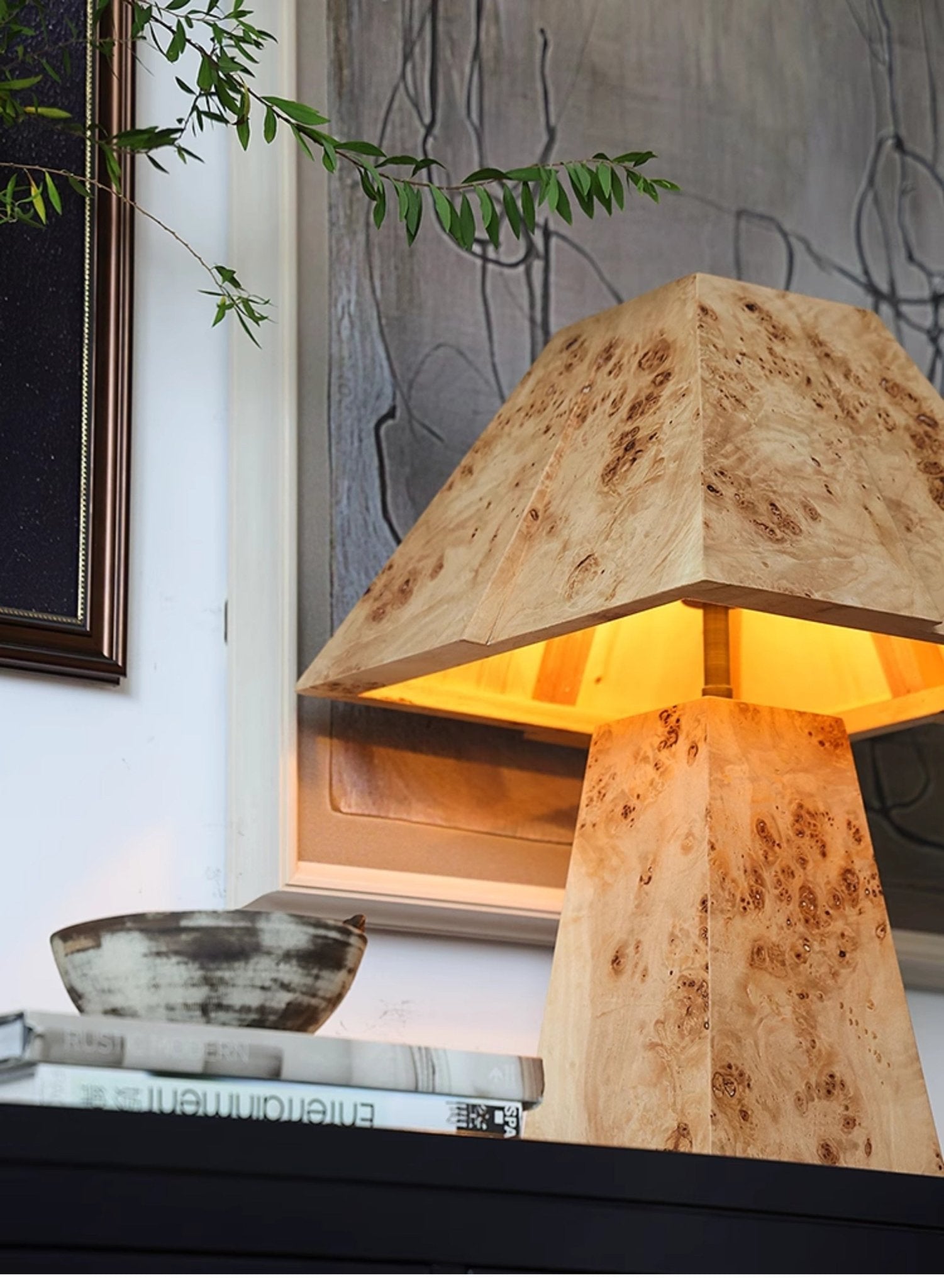 Alder Lampe de Table Élégante Minimaliste en Bois
