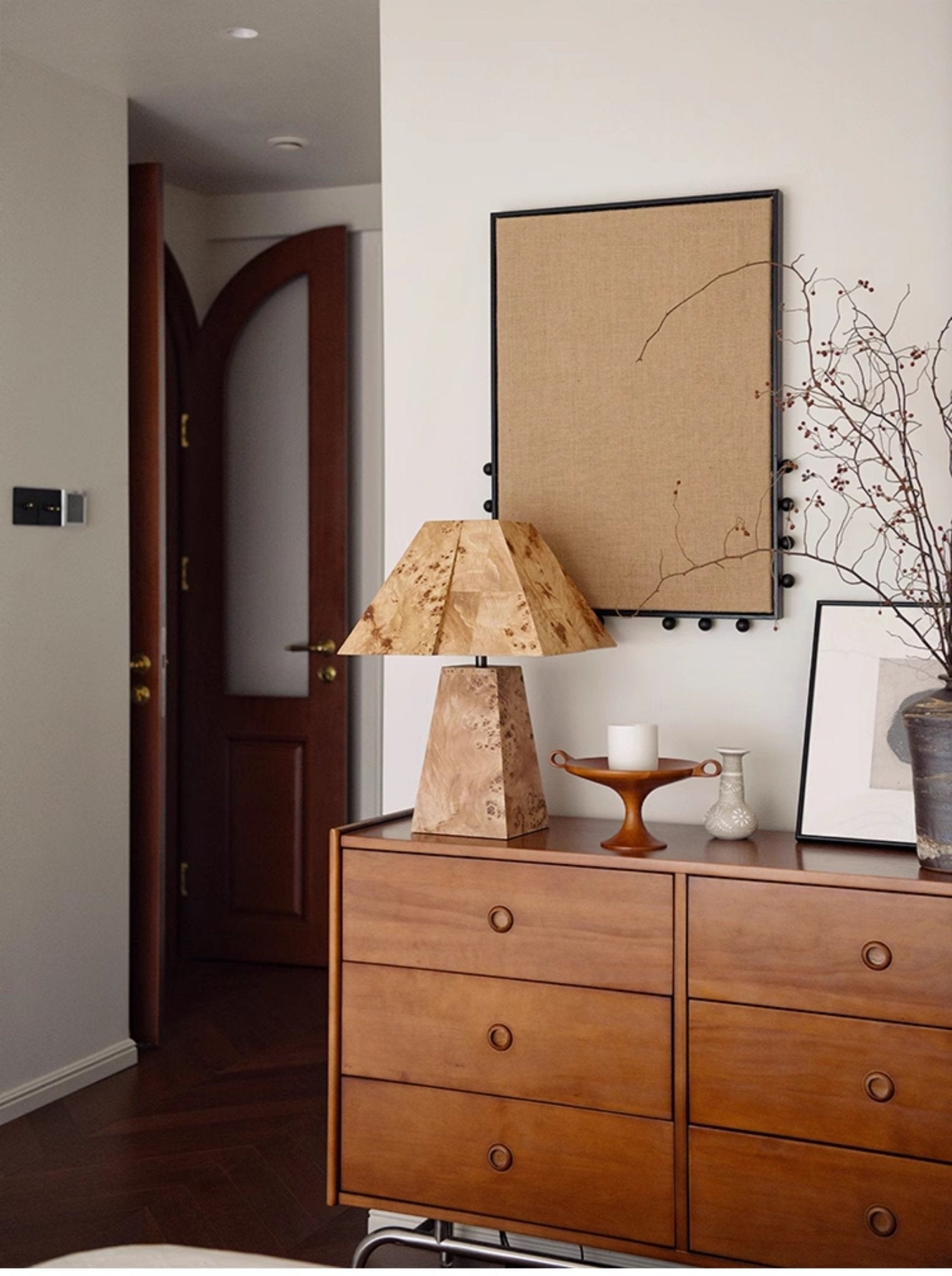 Alder Lampe de Table Élégante Minimaliste en Bois