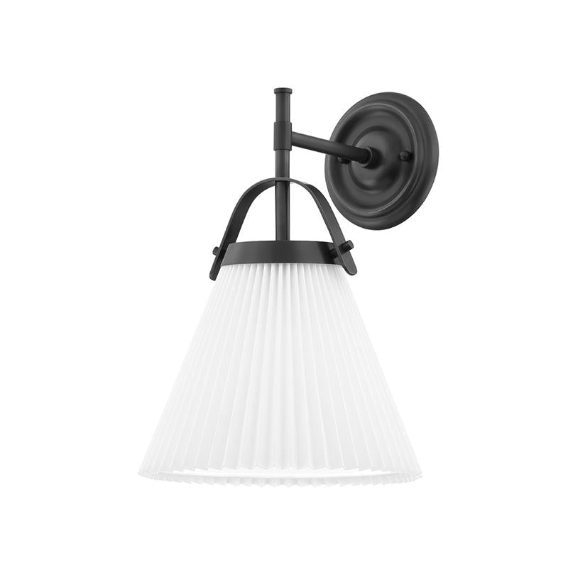 Pure Premium Elegance Pleated Brass Fabric Wall Lamp - Lamp Copper