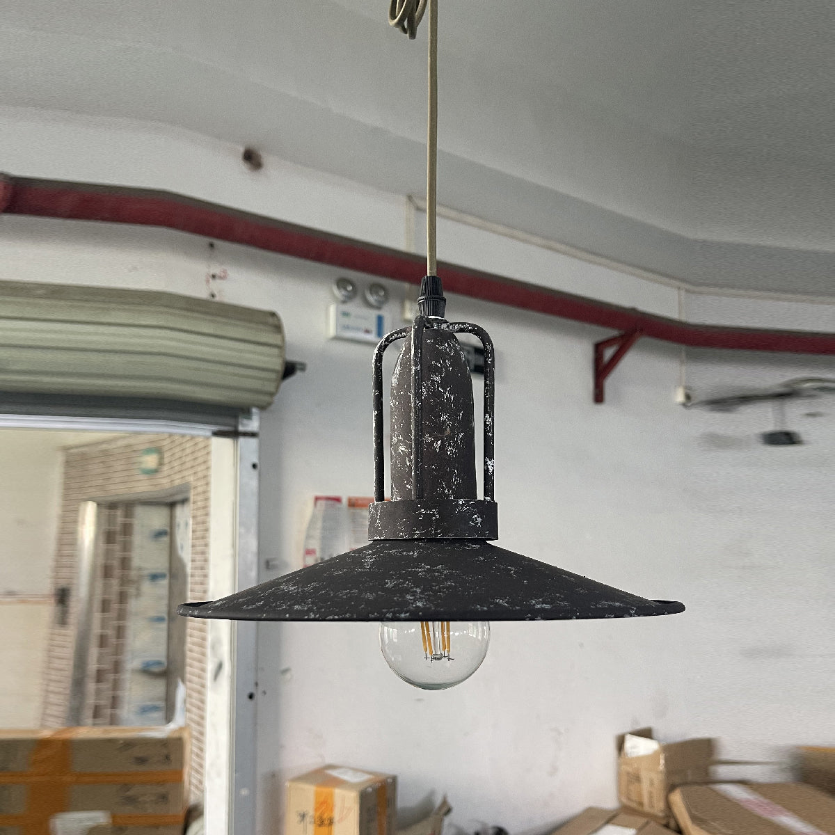 Yrvuvyi Modern Minimalist Industrial Metal Pendant Light - Lamp Copper
