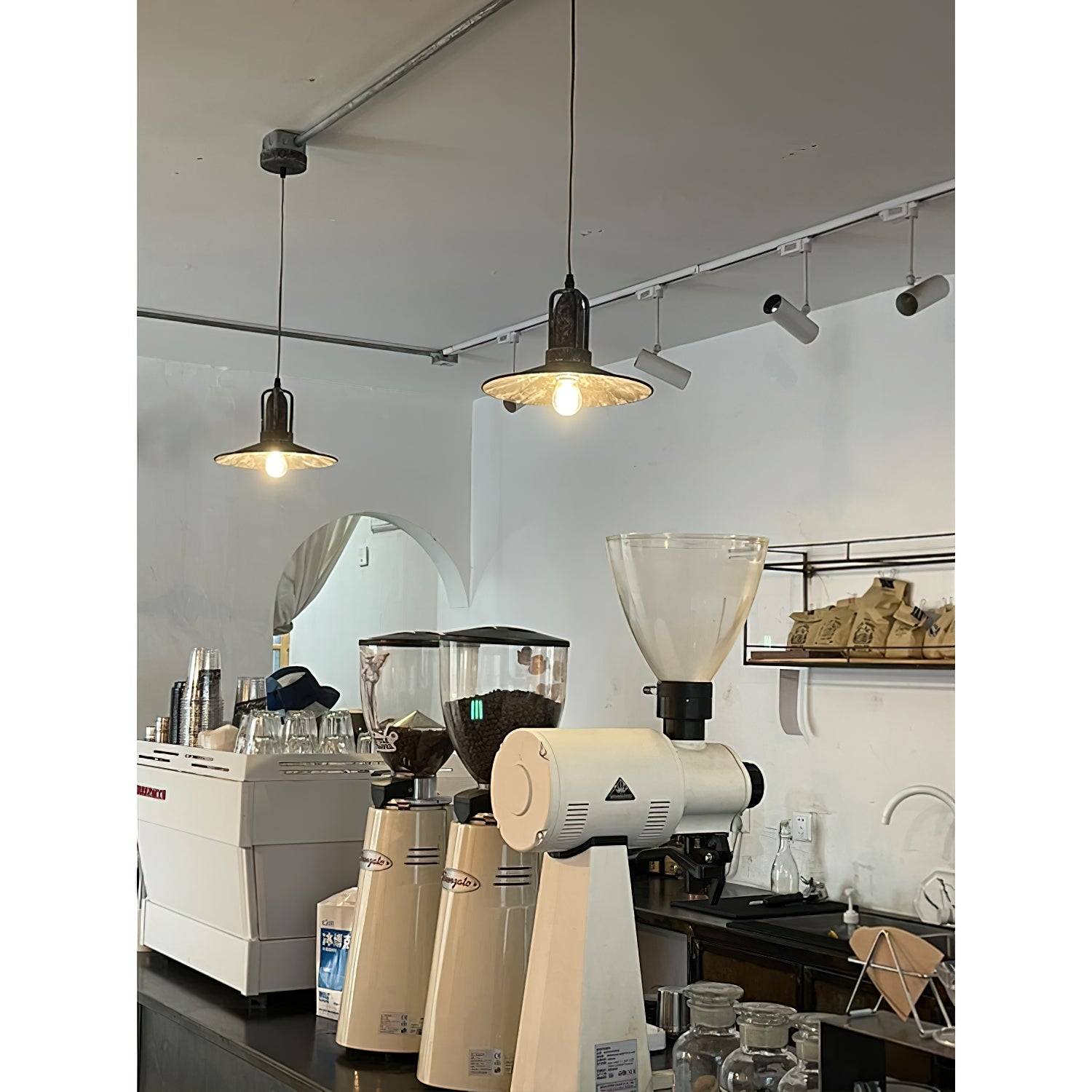 Yrvuvyi Modern Minimalist Industrial Metal Pendant Light - Lamp Copper