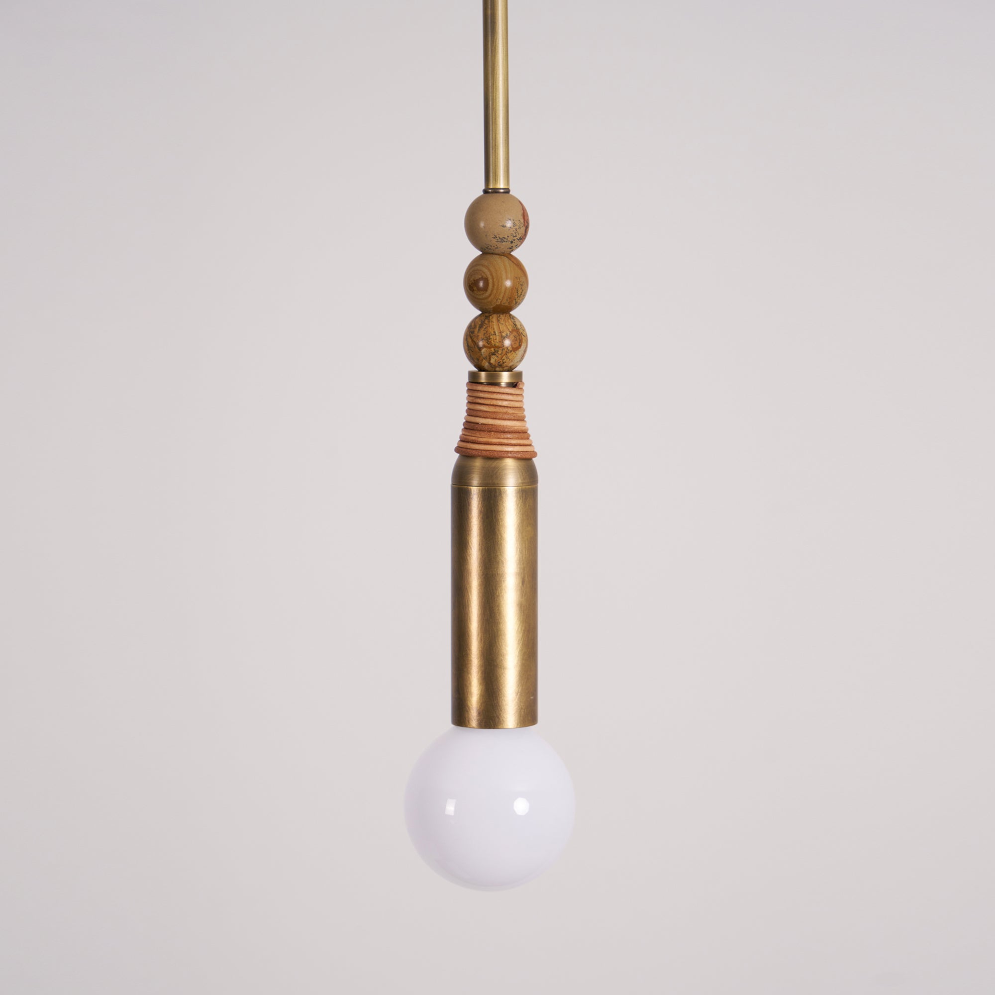 Alvuvyn Modern Minimalist Marble Pendant Light - Lamp Copper