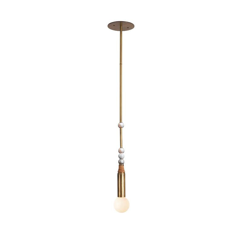 Alvuvyn Modern Minimalist Marble Pendant Light - Lamp Copper