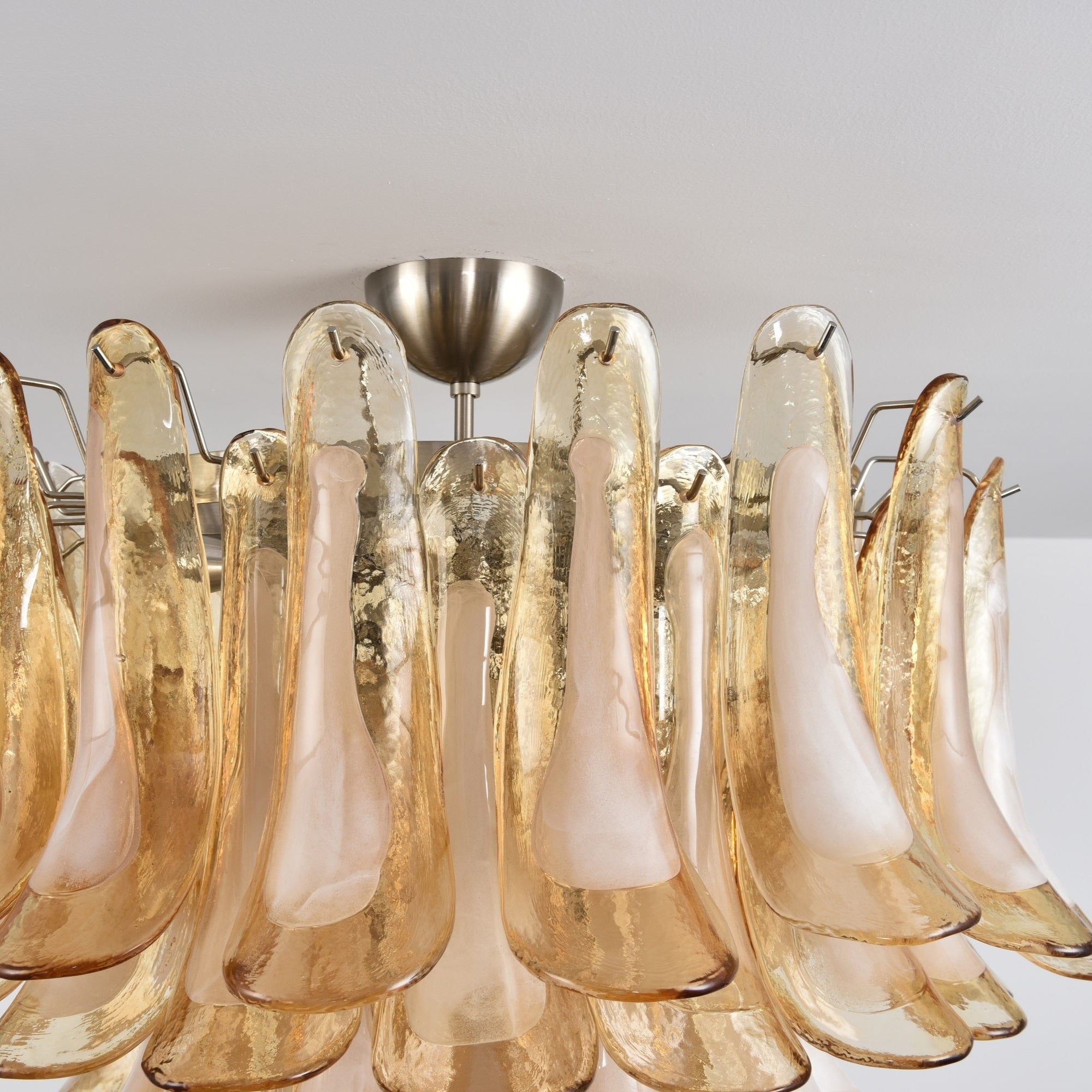 Aurora Ceiling Lamp Amber Petal Glass Layered Vintage - Letslighting