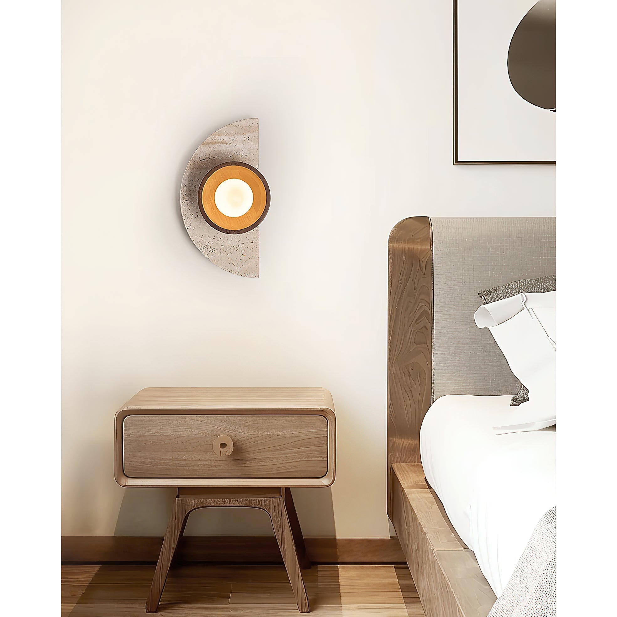 Dvaluvyi Individual Creativity Travertine Wall Lamp - Lamp Copper