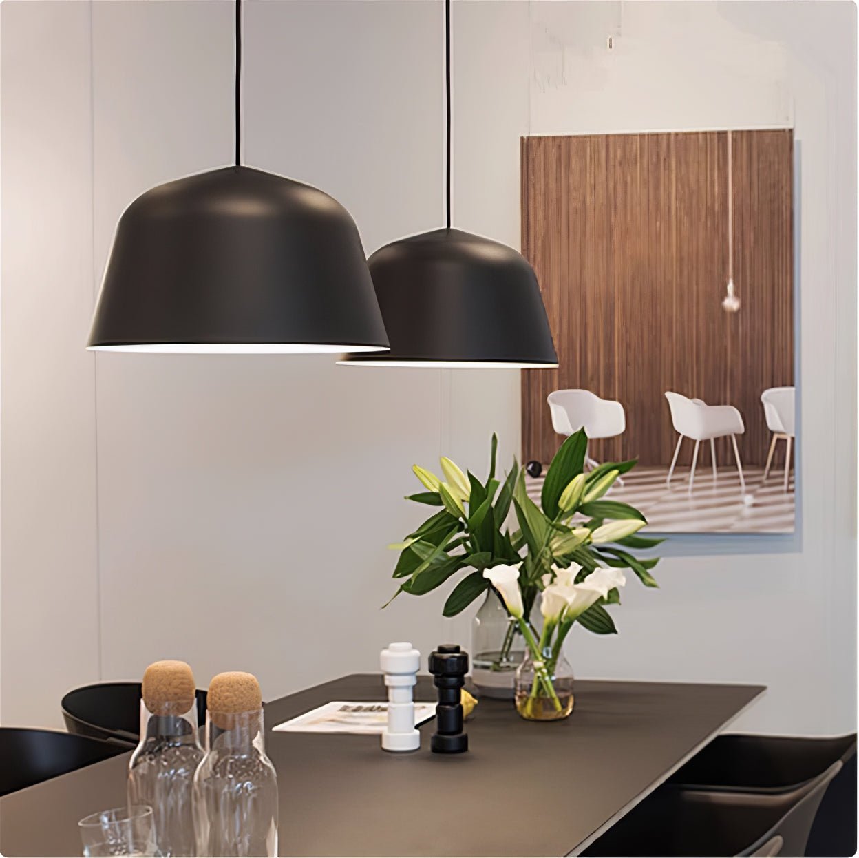 Ambit Moderne Minimaliste Métal Suspension Lumière