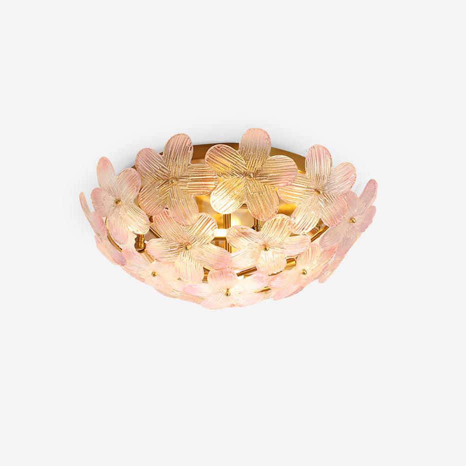 Anan Floral Ceiling Light Blush Glass - Letslighting