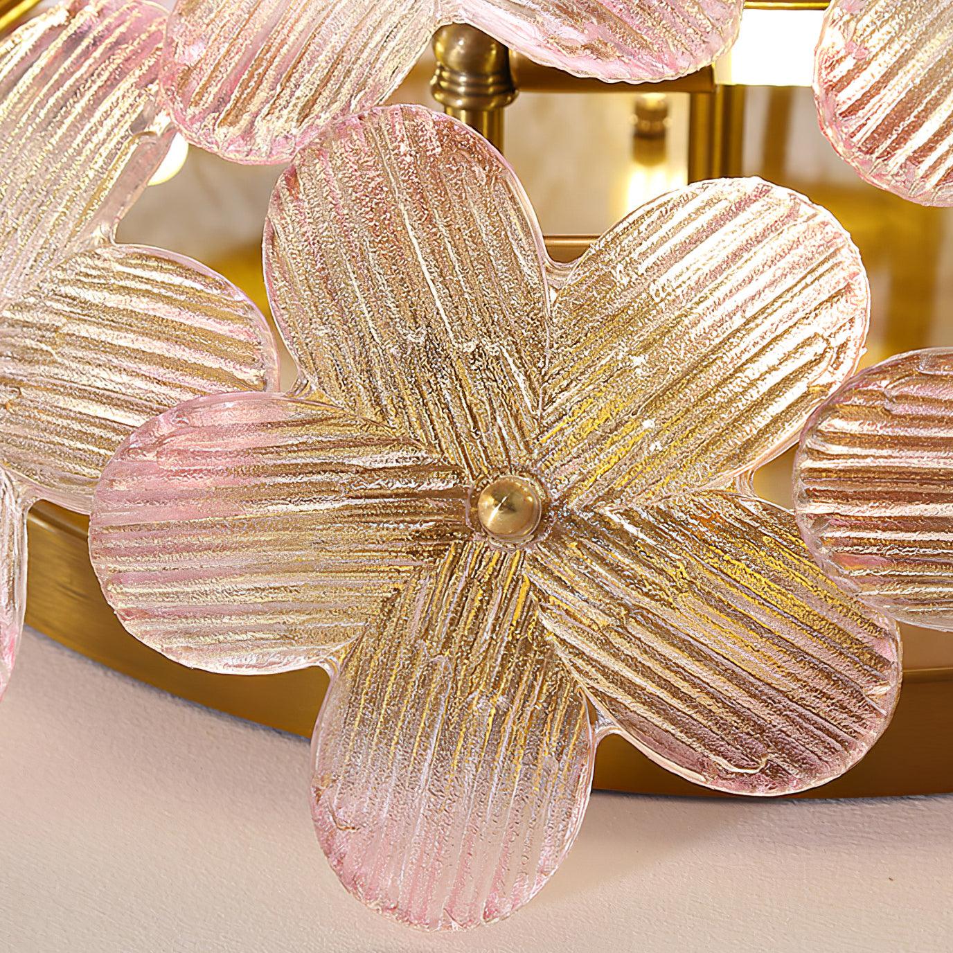 Anan Floral Ceiling Light Blush Glass - Letslighting