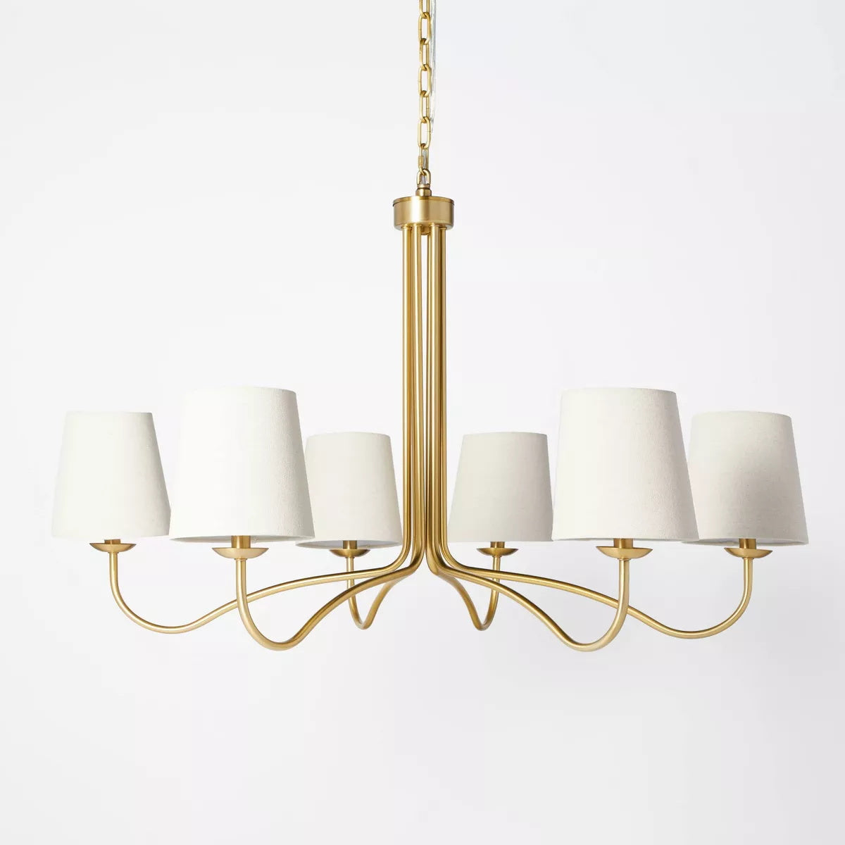 Kvennuvyn Modern Minimalist Metal Fabric Chandelier - Lamp Copper