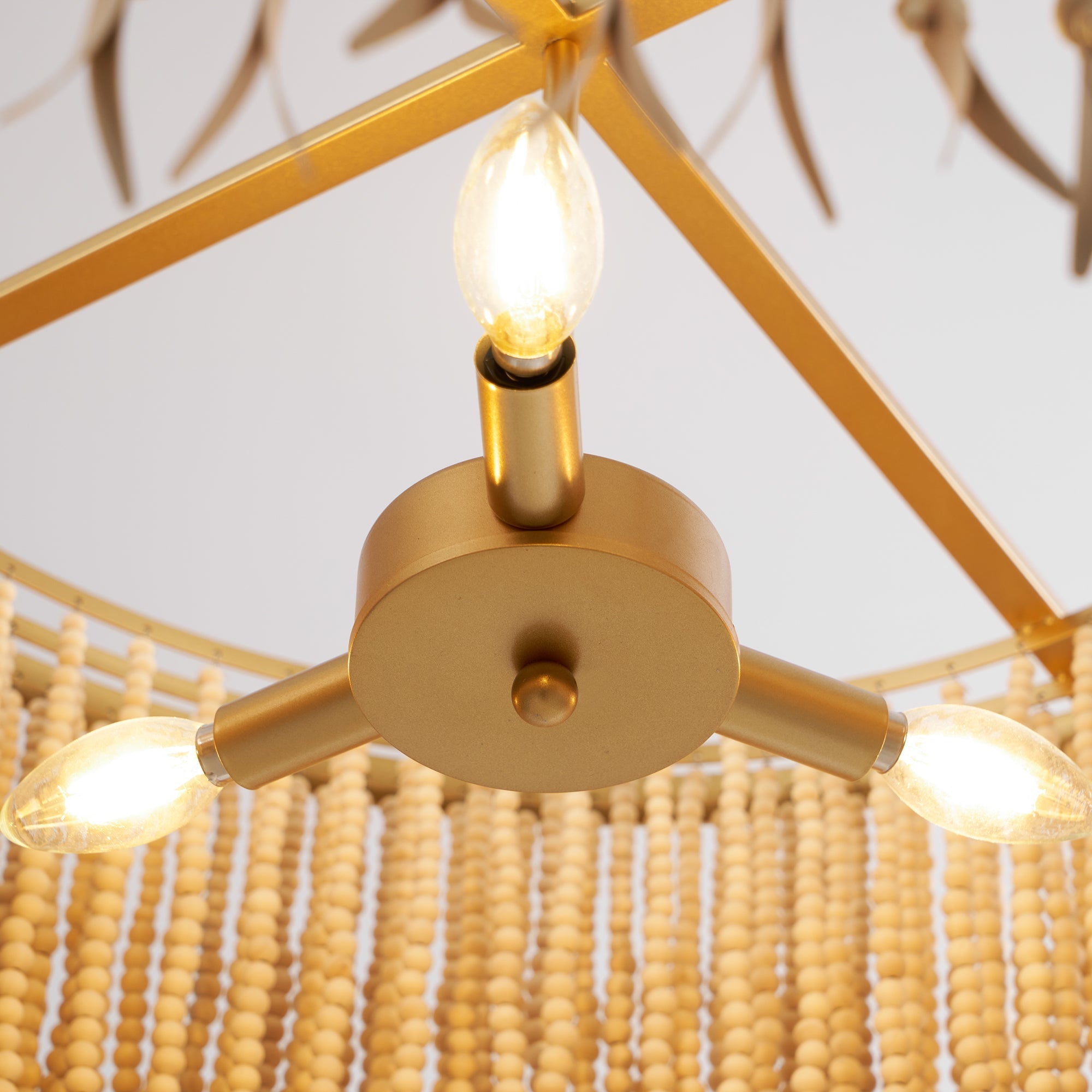 Ljomuvyn Postmodern Luxury Wood Metal Chandelier - Lamp Copper