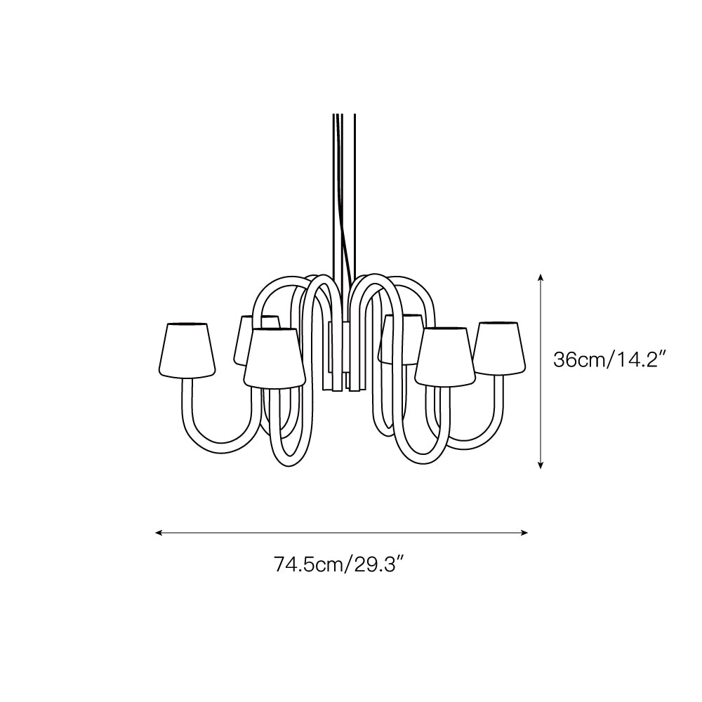 Ostruvyn Modern Premium Glass Chandelier - Lamp Copper