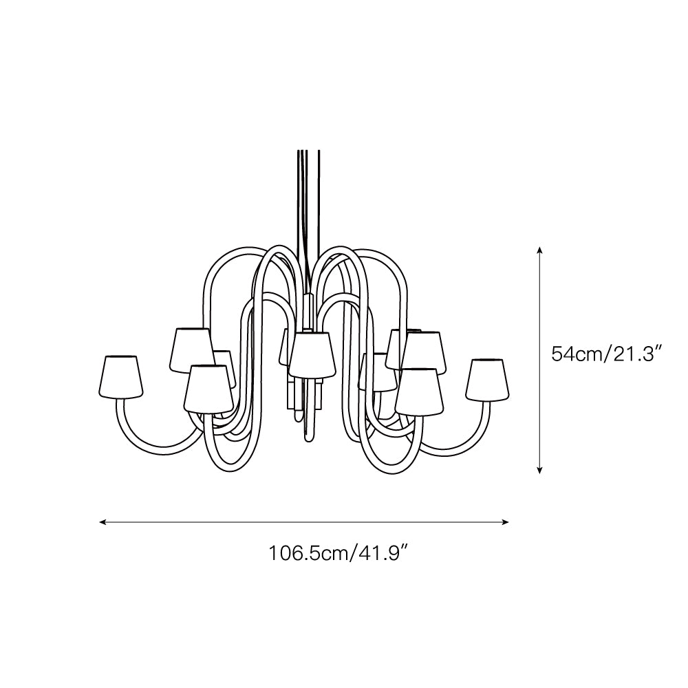 Ostruvyn Modern Premium Glass Chandelier - Lamp Copper