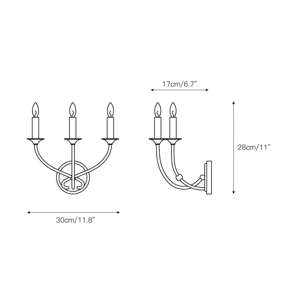 Qvistuvys Modern Minimalist Metal Wall Lamp - Lamp Copper