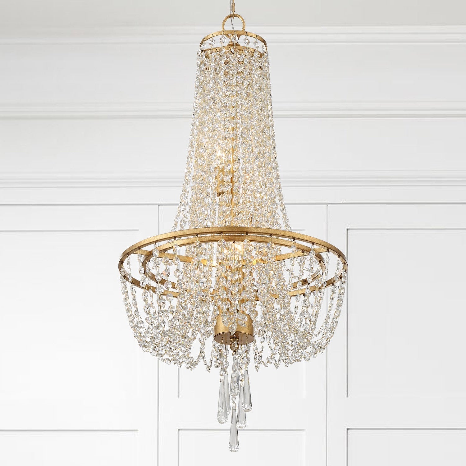 Sifuvys Postmodern Luxury Metal Crystal Chandelier - Lamp Copper