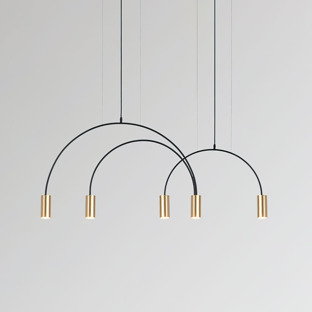 Solara Pendant Lamp Overlapping Cylinder Minimalist Dining Room - Letslighting