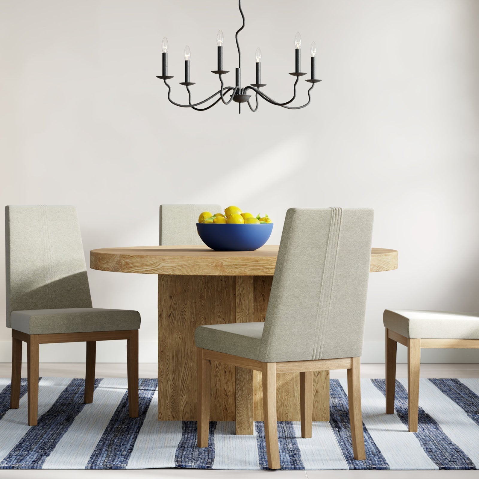 Rauduvyo Modern Minimalist Industrial Metal Chandelier - Lamp Copper