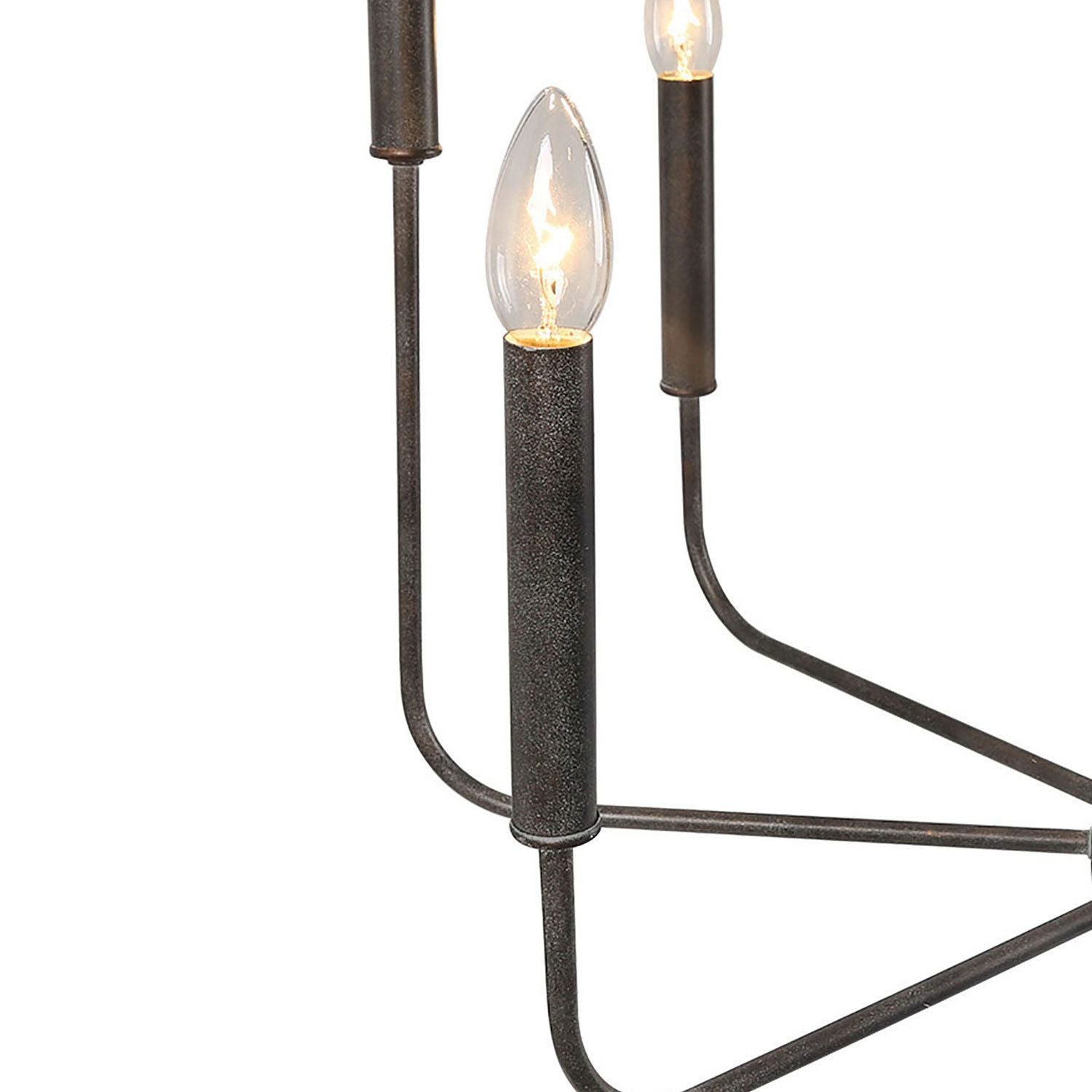 Ulfuvys Modern Candle Industrial Metal Chandelier - Lamp Copper