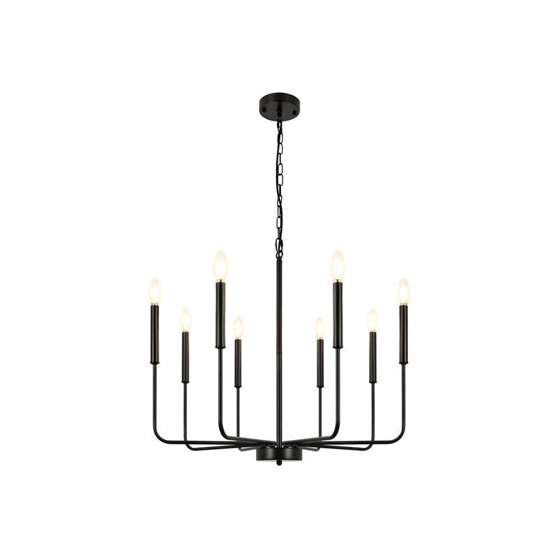 Ulfuvys Modern Candle Industrial Metal Chandelier - Lamp Copper