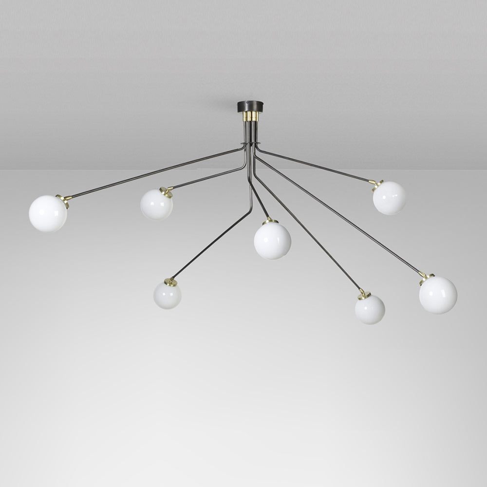 Vatnuvyo Modern Minimalist Brass Metal Glass Ceiling Lamp - Lamp Copper