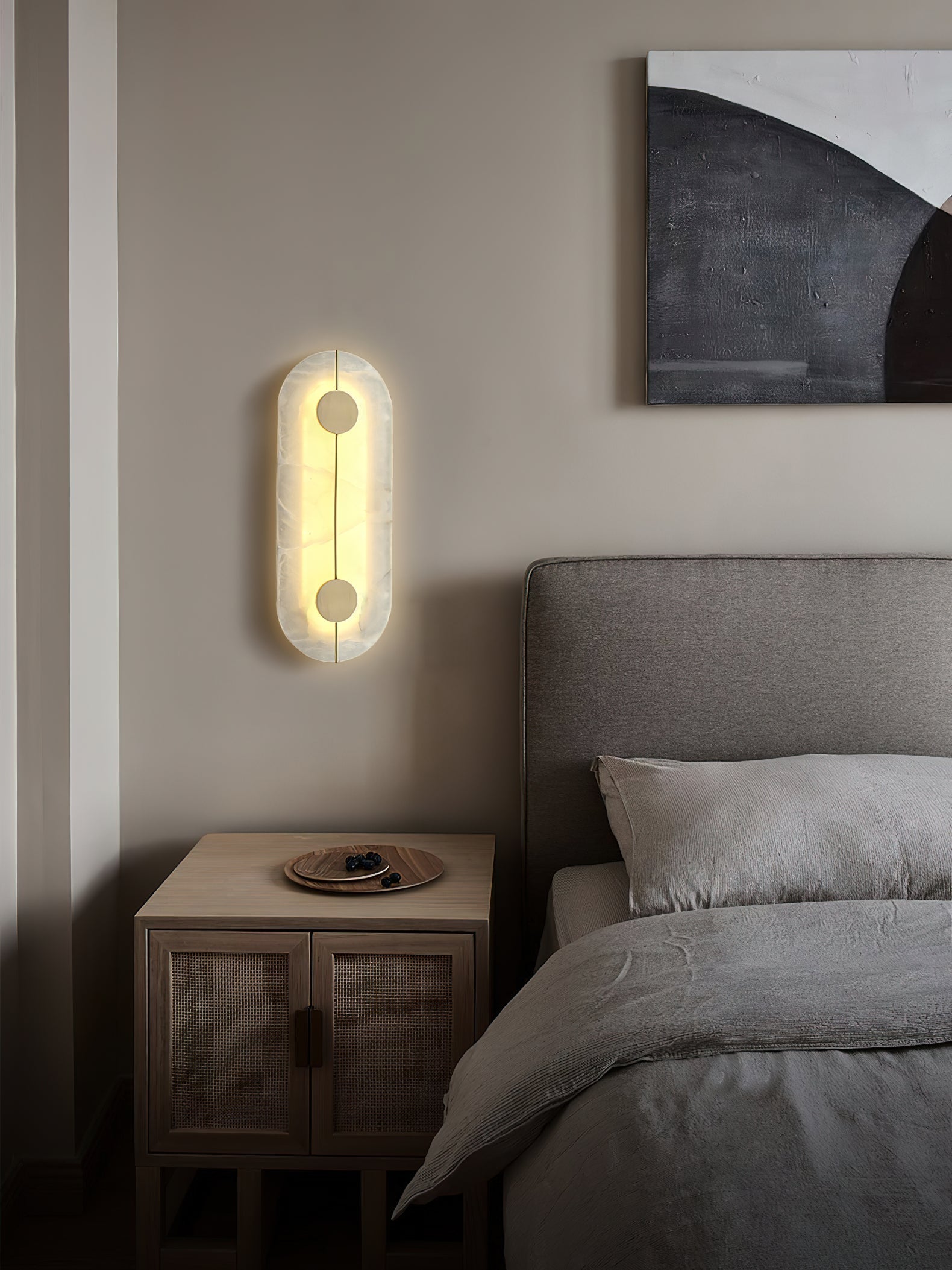 Waegnuvyo Modern Minimalist Alabaster Wall Lamp - Lamp Copper