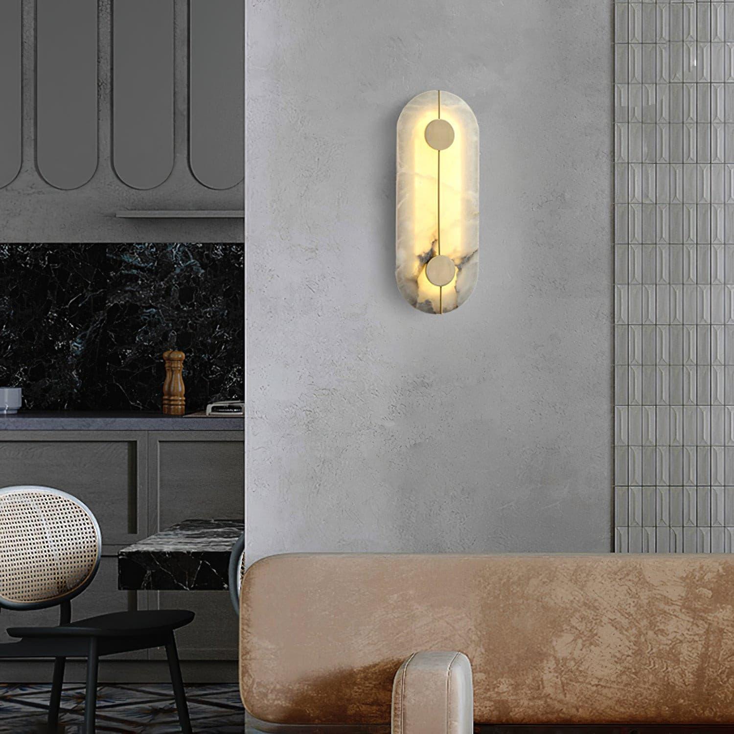Citheira Minimalist Alabaster Wall Light - Letslighting