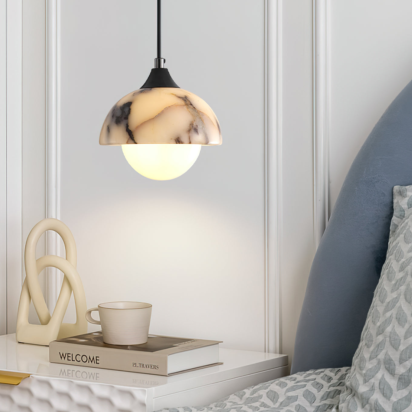 Yrvuvys Modern Minimalist Marble Pendant Lamp - Lamp Copper