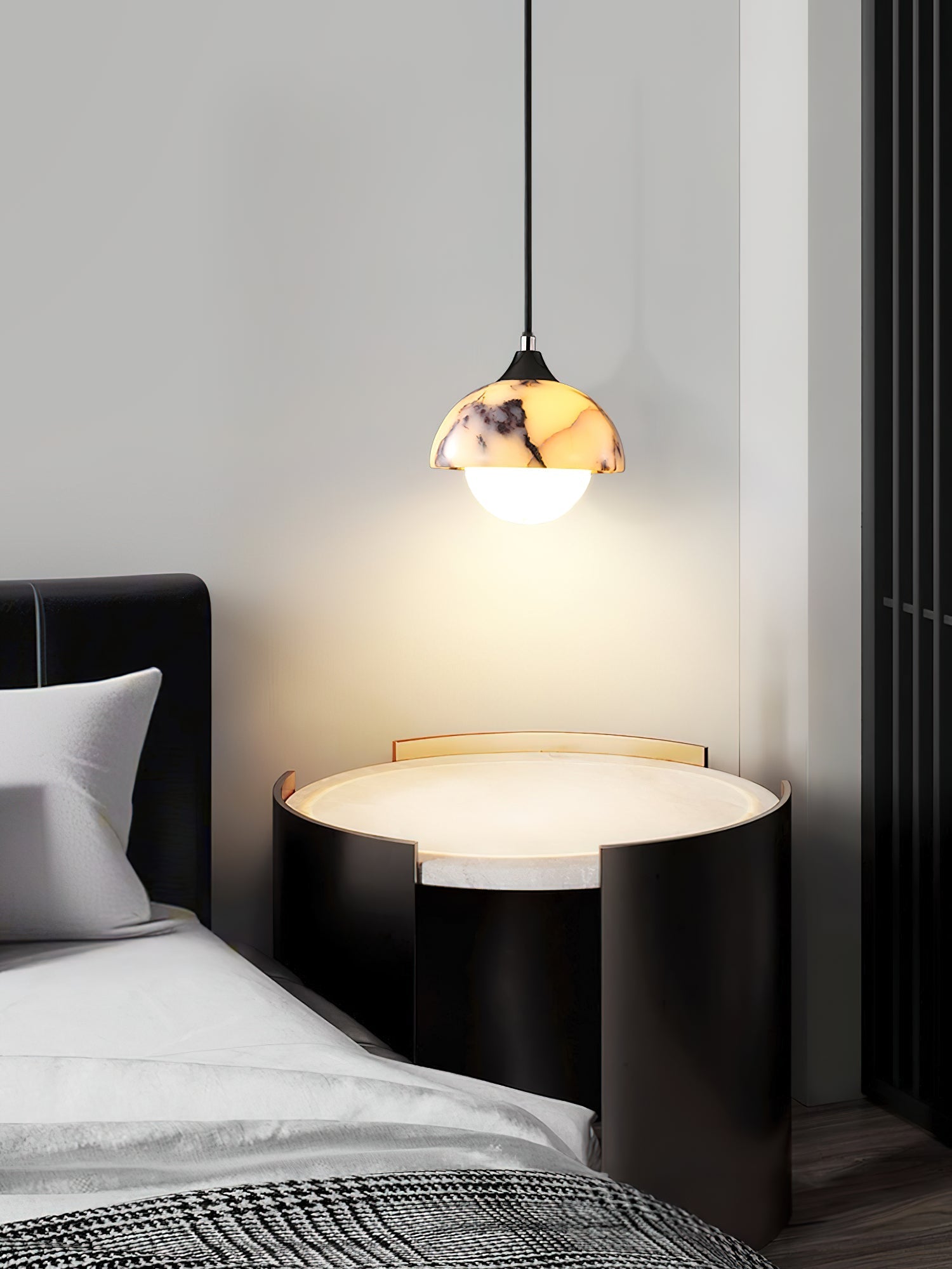 Yrvuvys Modern Minimalist Marble Pendant Lamp - Lamp Copper