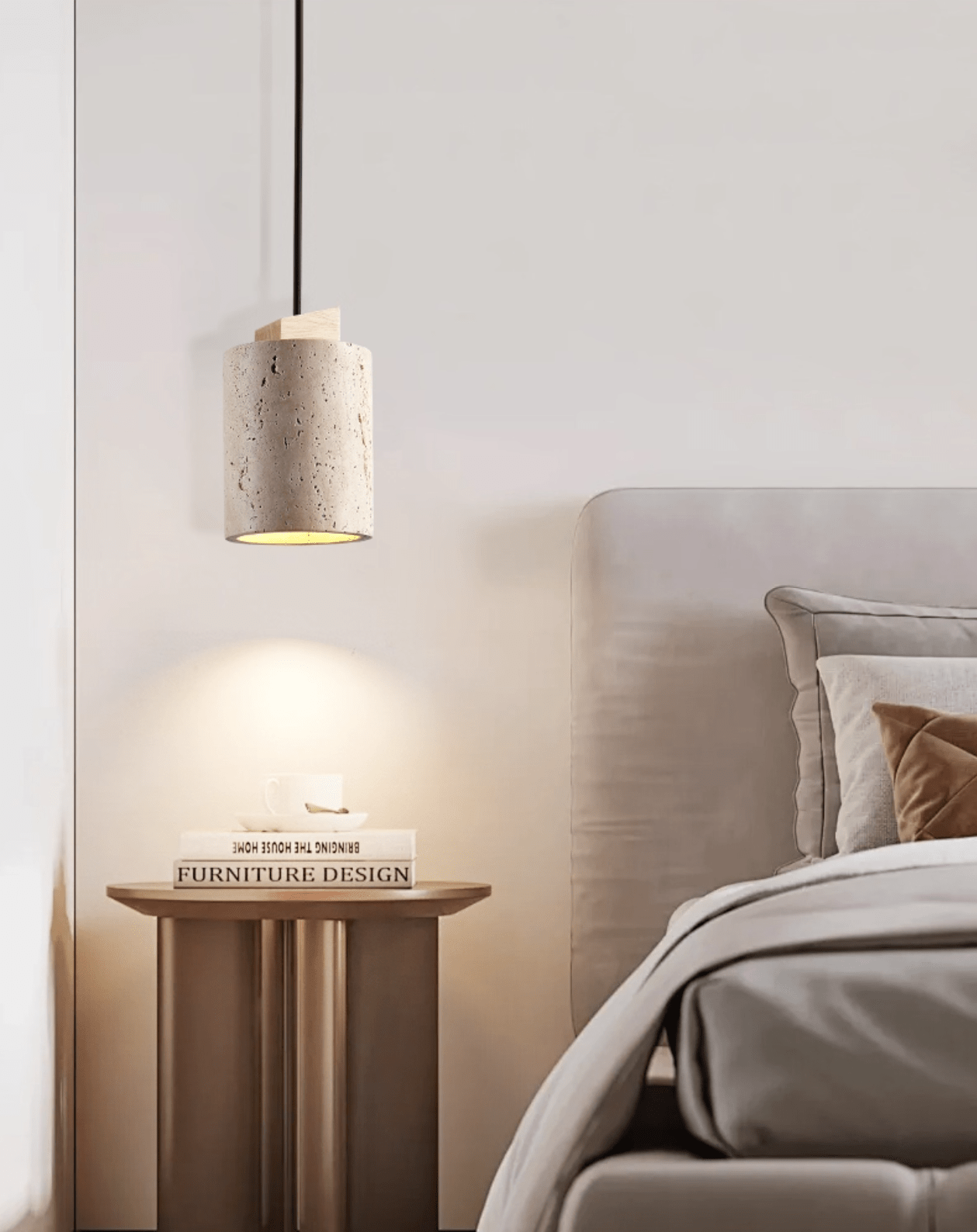 Arvo Suspension Cylindre en Travertin