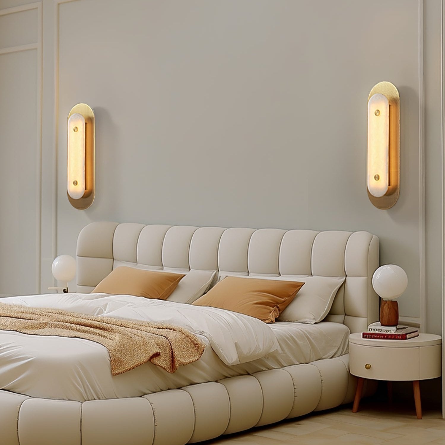 Celaeeth Oval Alabaster Wall Light - Letslighting