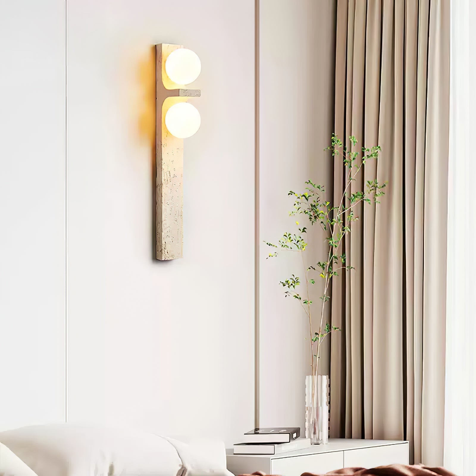 Cassiopeia Travertine Wall Light - Letslighting