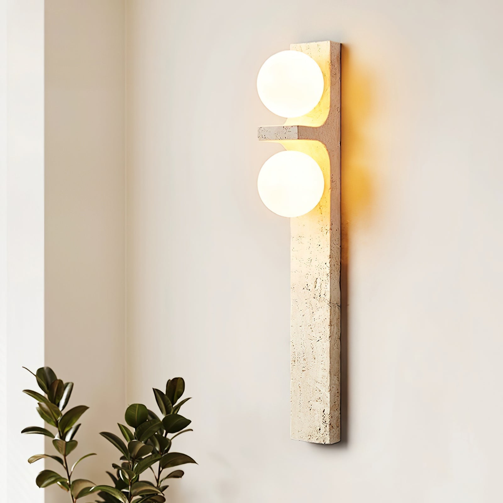 Cassiopeia Travertine Wall Light - Letslighting